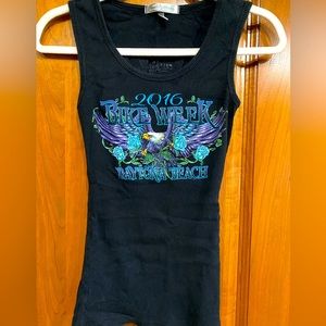 Daytona Beach Florida Motorcycle Bike Week 2016 tank eagle & roses